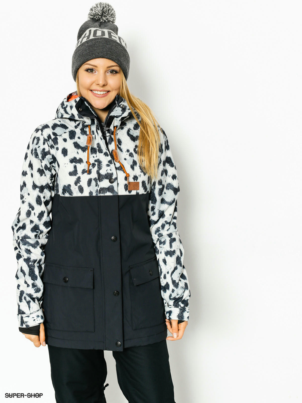 dc leopard snowboard jacket