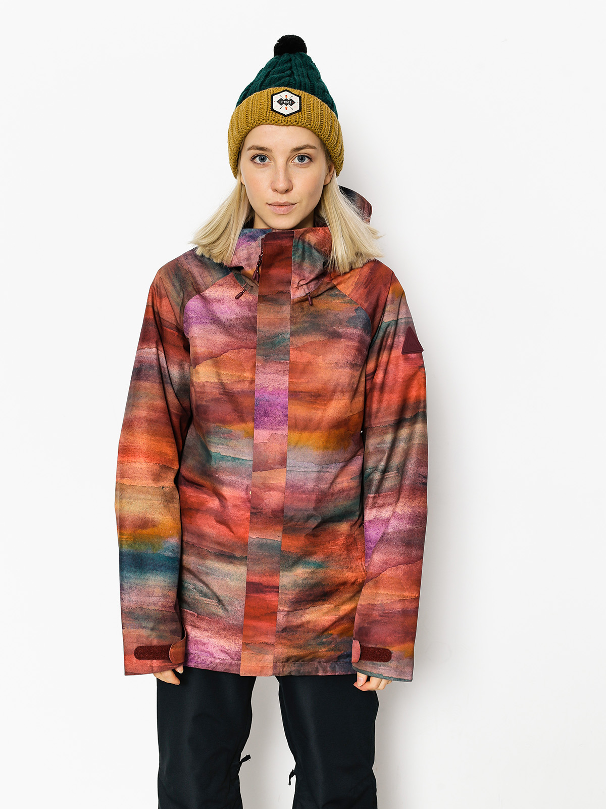 checkered snowboard jacket