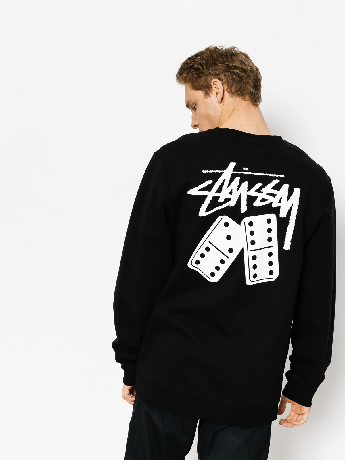 Stussy Sweatshirt Dominos Crew (black)
