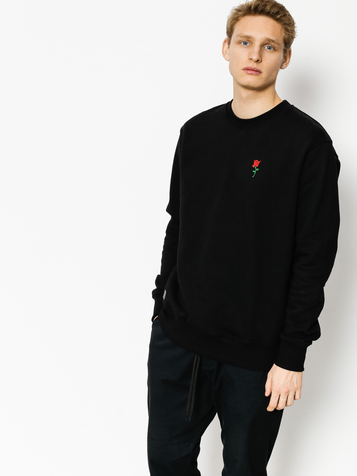 Nervous Sweatshirt Rose Icon (black)