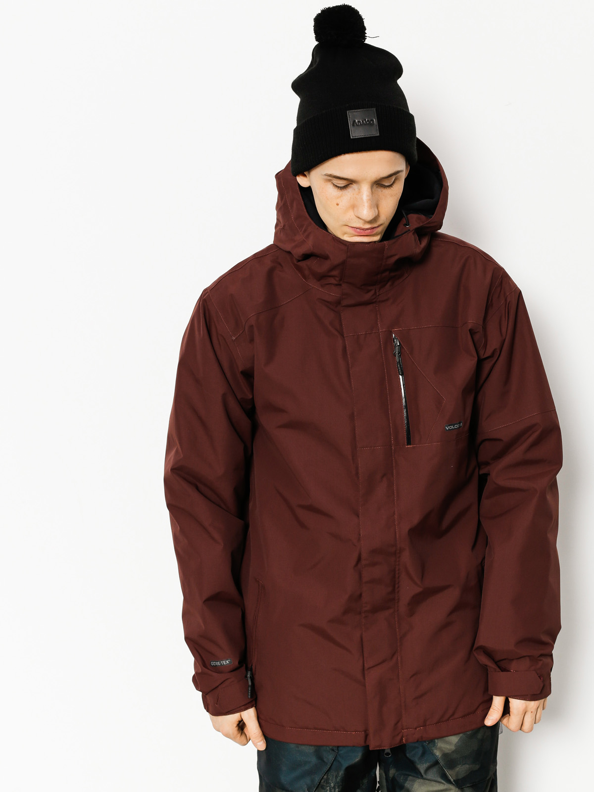 mens maroon snowboard jacket