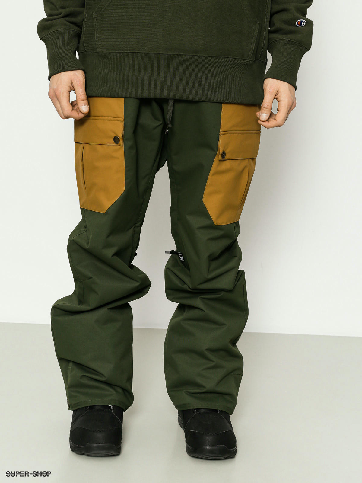 Mens Airblaster Snowboard pants Freedom Cargo Pant kombu green