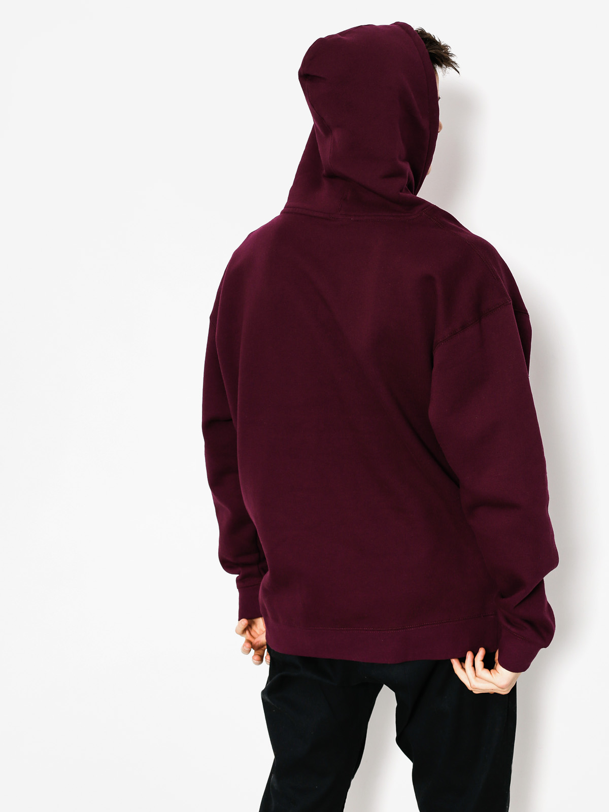 Thrasher Hoodie Flame HD burgundy maroon