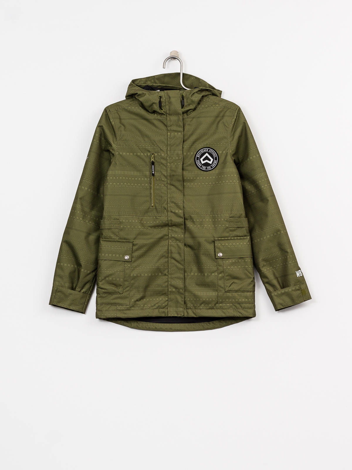 Womens Westbeach Snowboard jacket Crush Jacket (combat green fairisle)