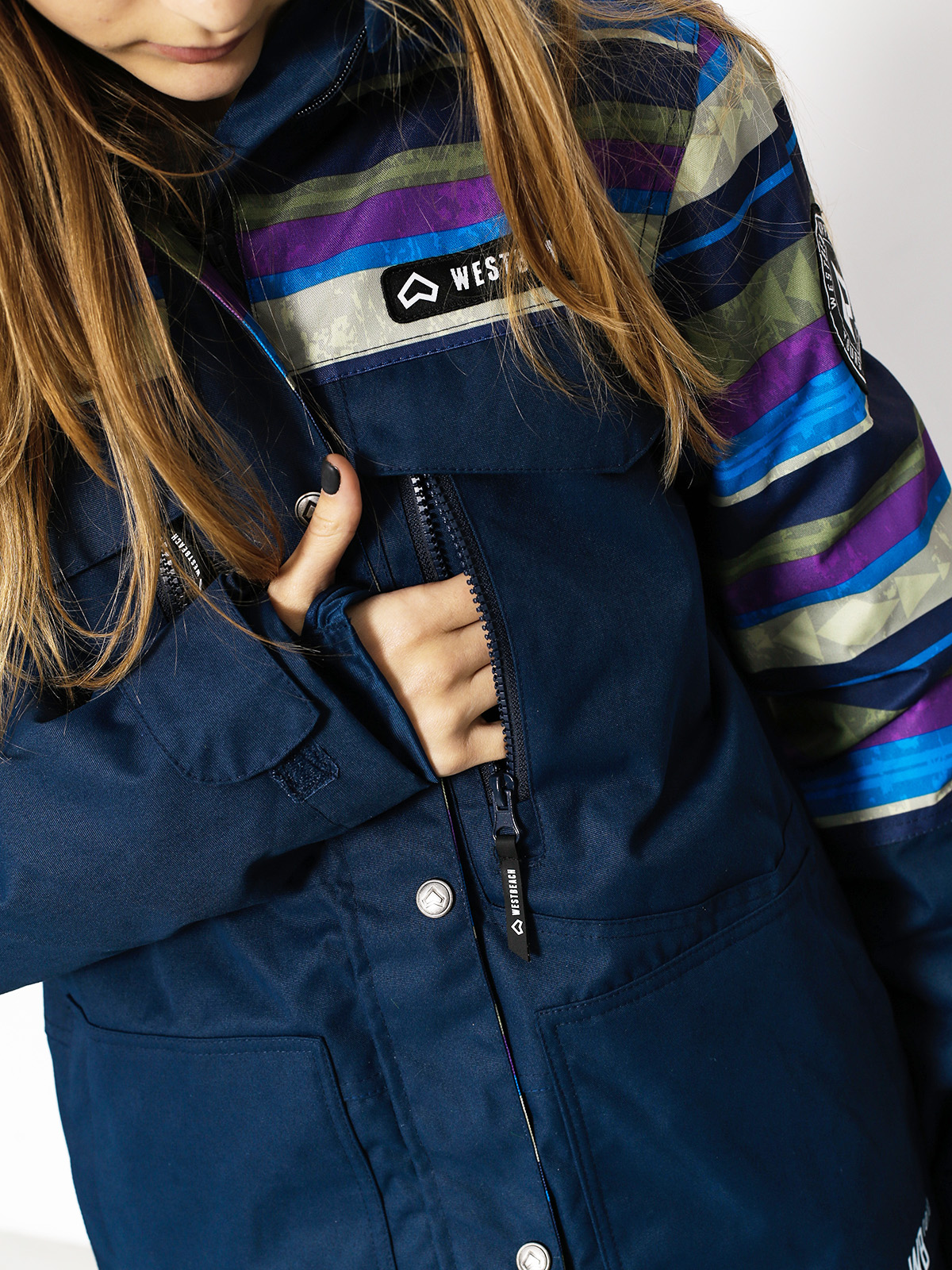 Damen Westbeach Snowboardjacke Waltz Jacket (ultramarine/multi colour aztec)