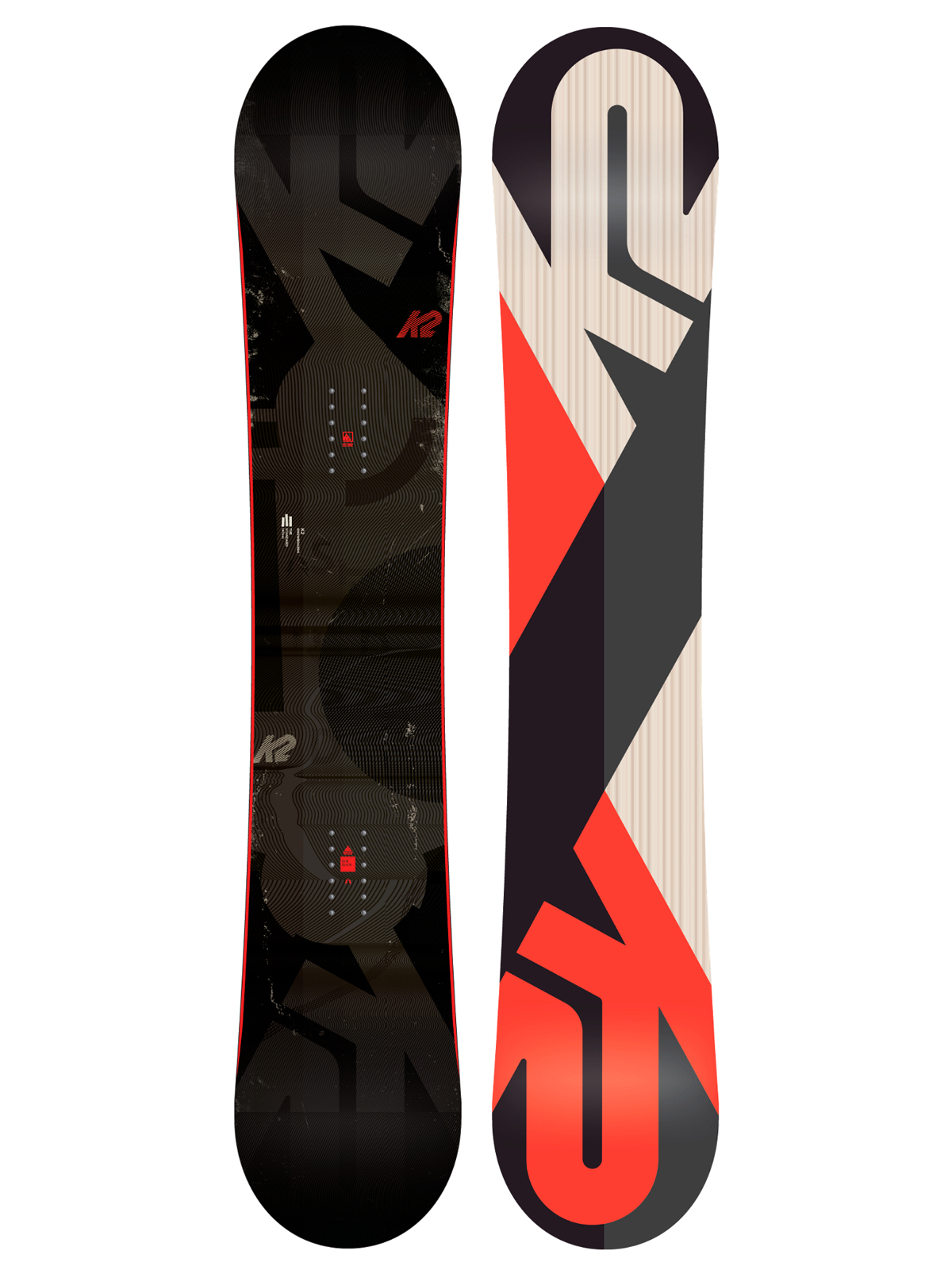 Mens K2 Snowboard Standard Wide (sand/grey/red)