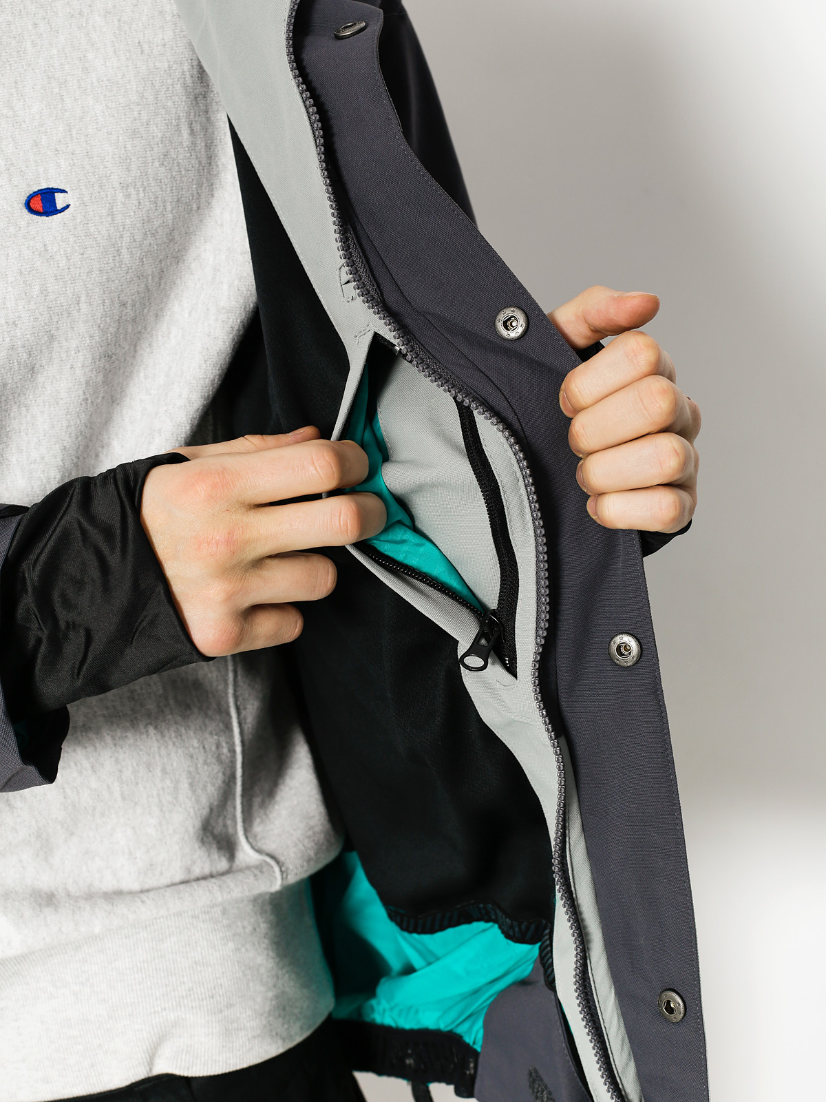 Mens Westbeach Snowboard jacket Trojan Jacket (steel/grey skies)