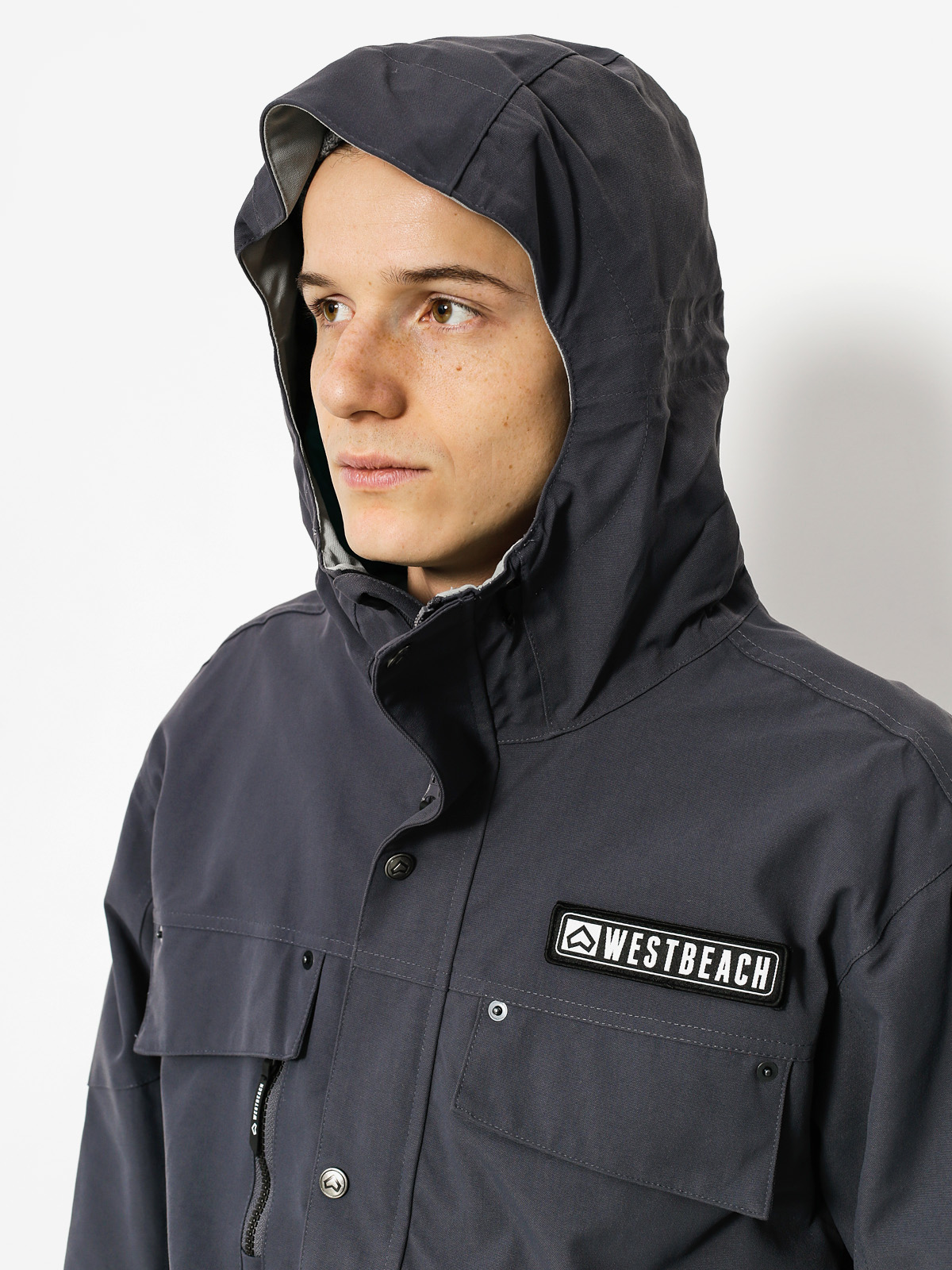 Mens Westbeach Snowboard jacket Trojan Jacket (steel/grey skies)