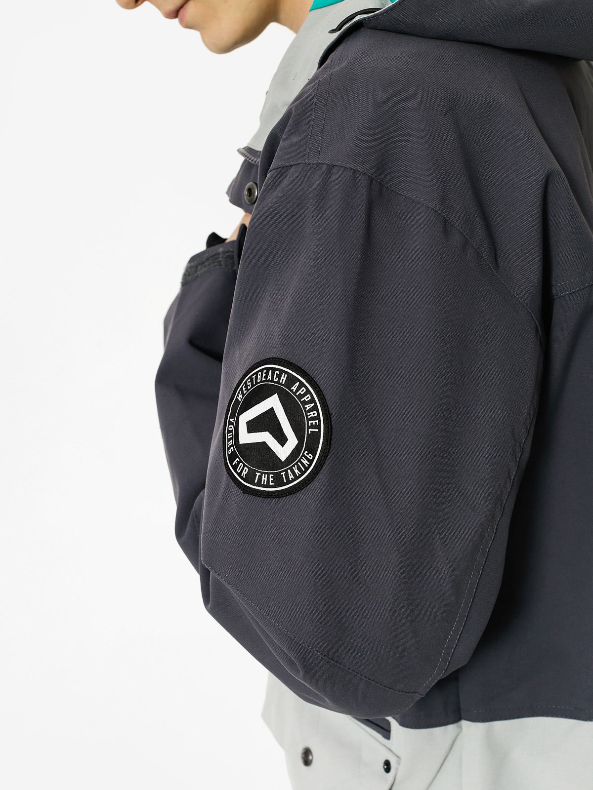 Mens Westbeach Snowboard jacket Trojan Jacket (steel/grey skies)