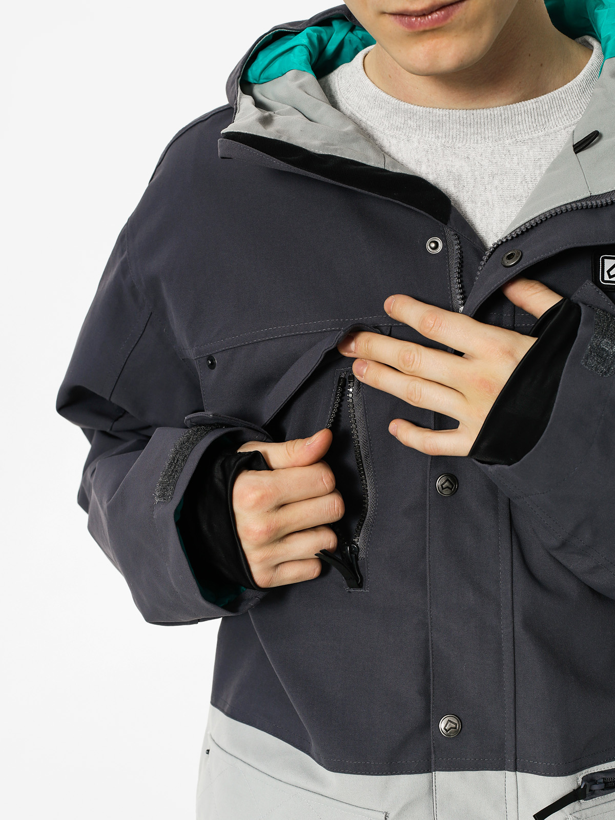 Mens Westbeach Snowboard jacket Trojan Jacket (steel/grey skies)