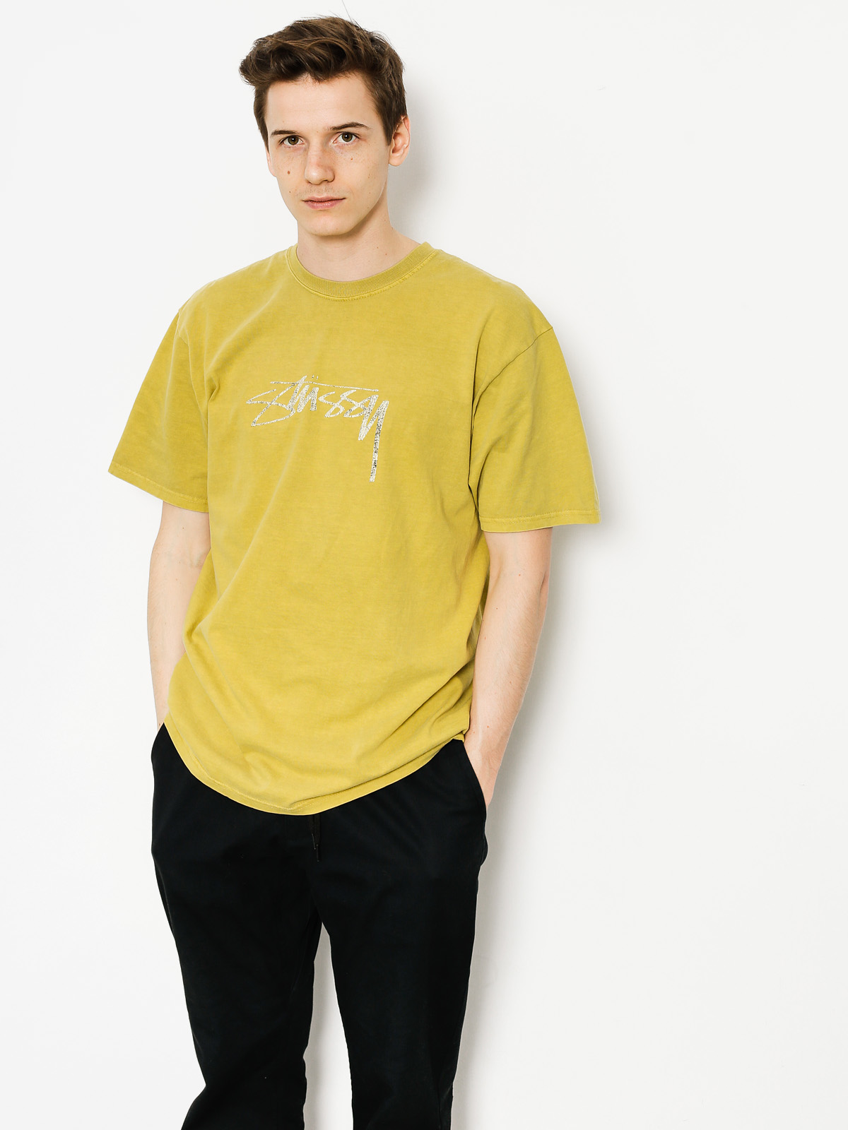 Stussy T-shirt Vintage Stock Pig Dyed (mustard)