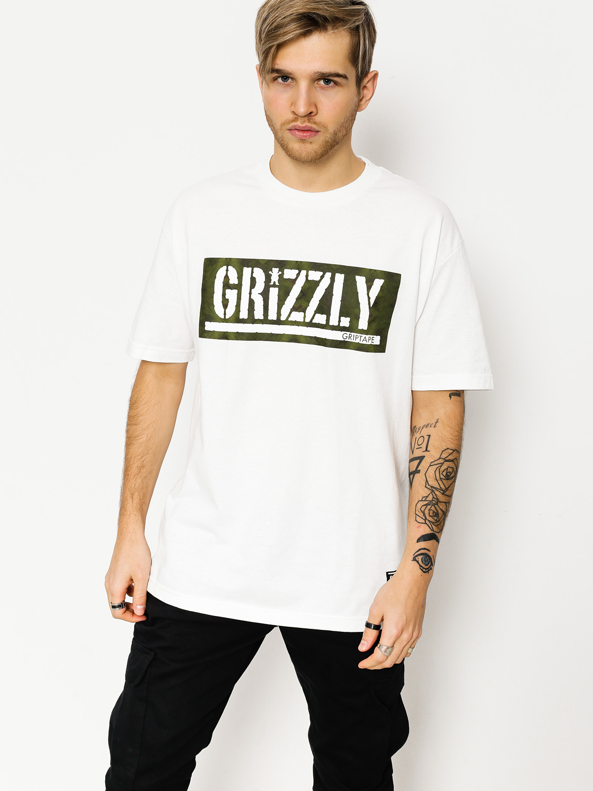 Grizzly Griptape T-shirt Forester Stamp (white)