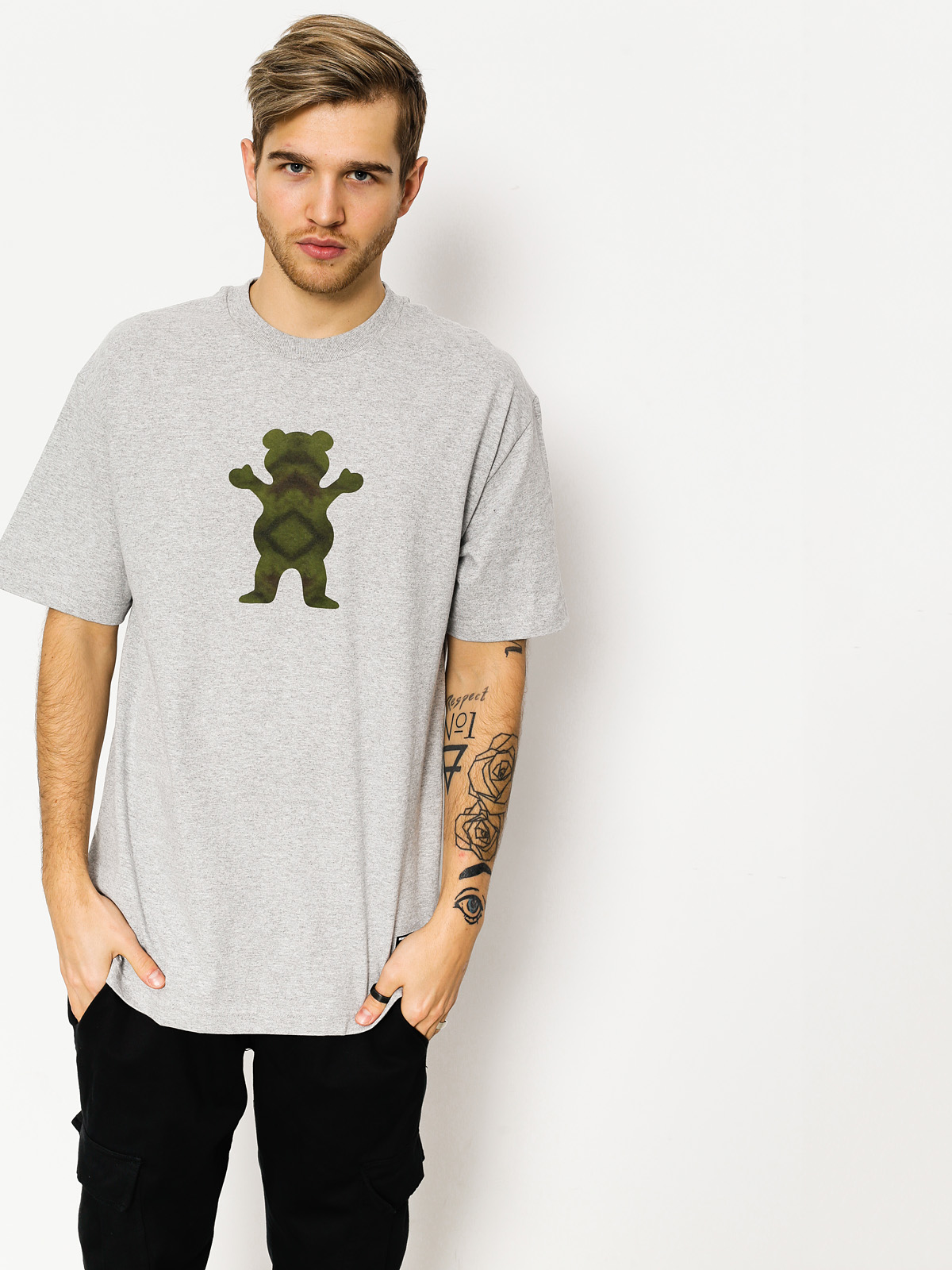 Grizzly Griptape T-shirt Forester Og Bear (heather)