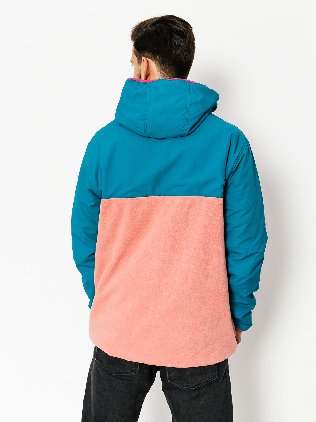 Mens HUF hoodie Fleece Muir (dark teal)