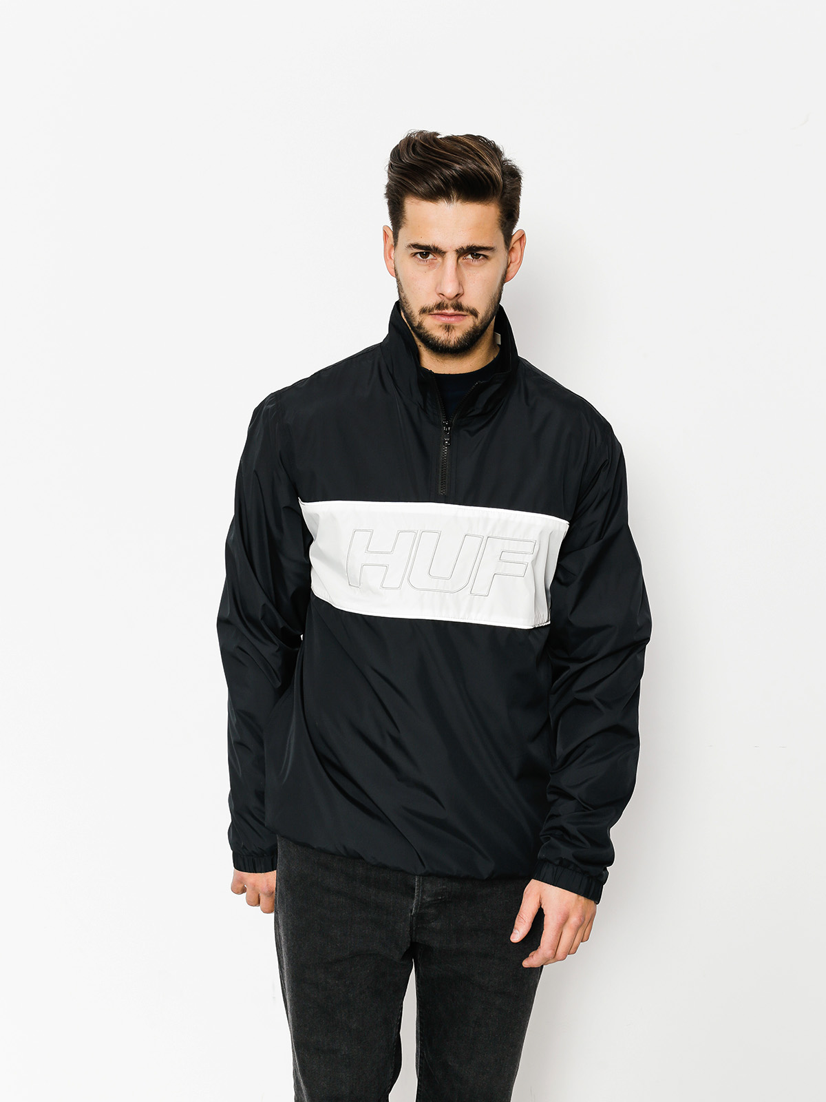 HUF Jacket Jacket Stadium Half Zip Track (black)