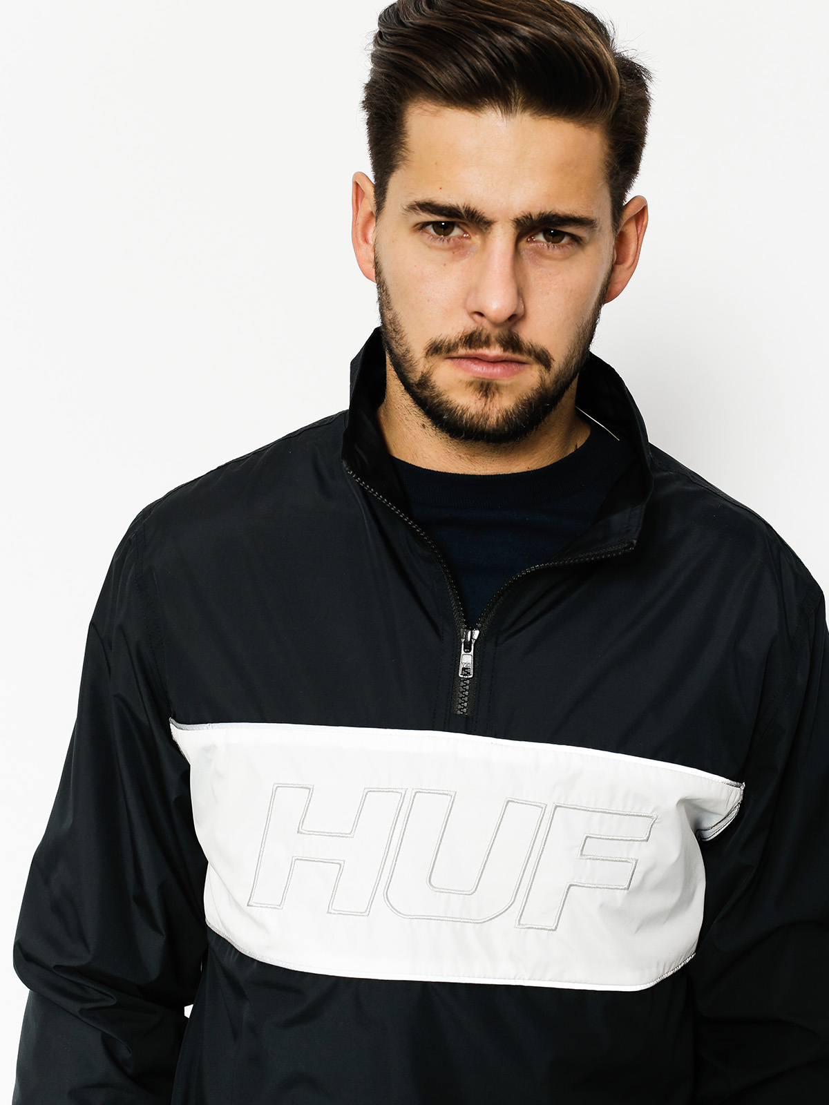 HUF Jacket Jacket Stadium Half Zip Track (black)