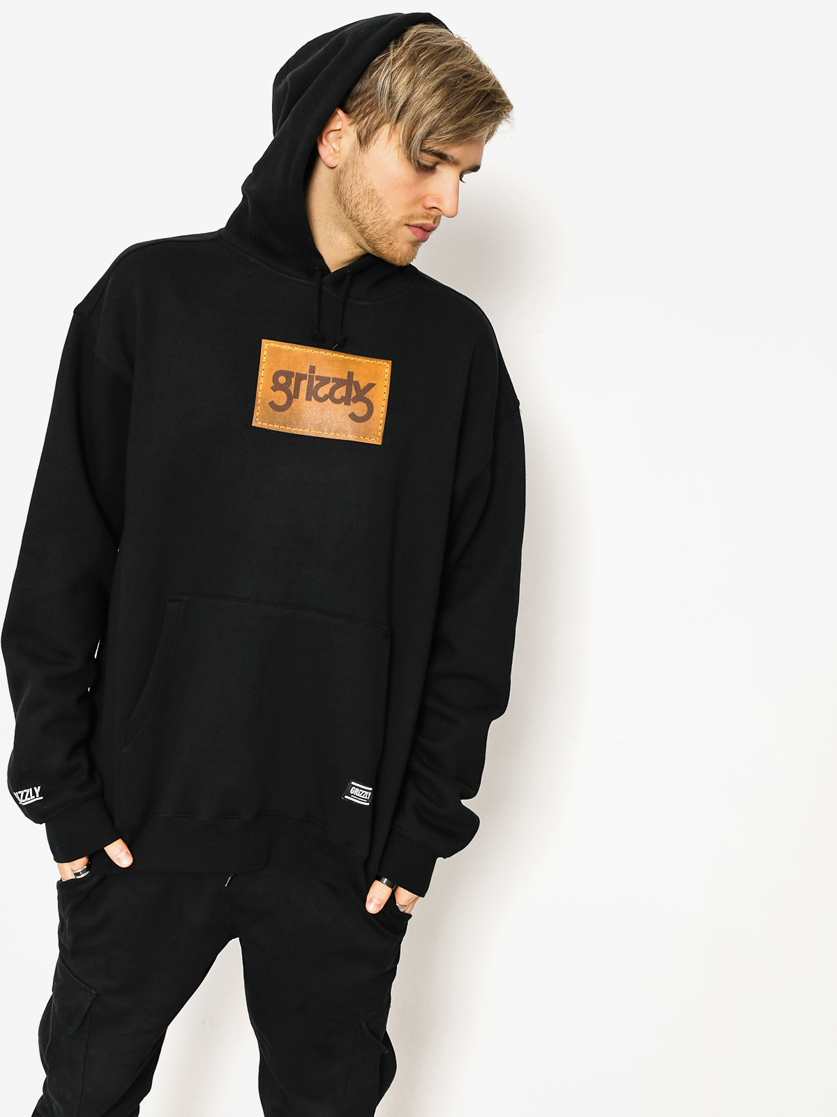 Grizzly Griptape Hoodie Riveted HD (black)
