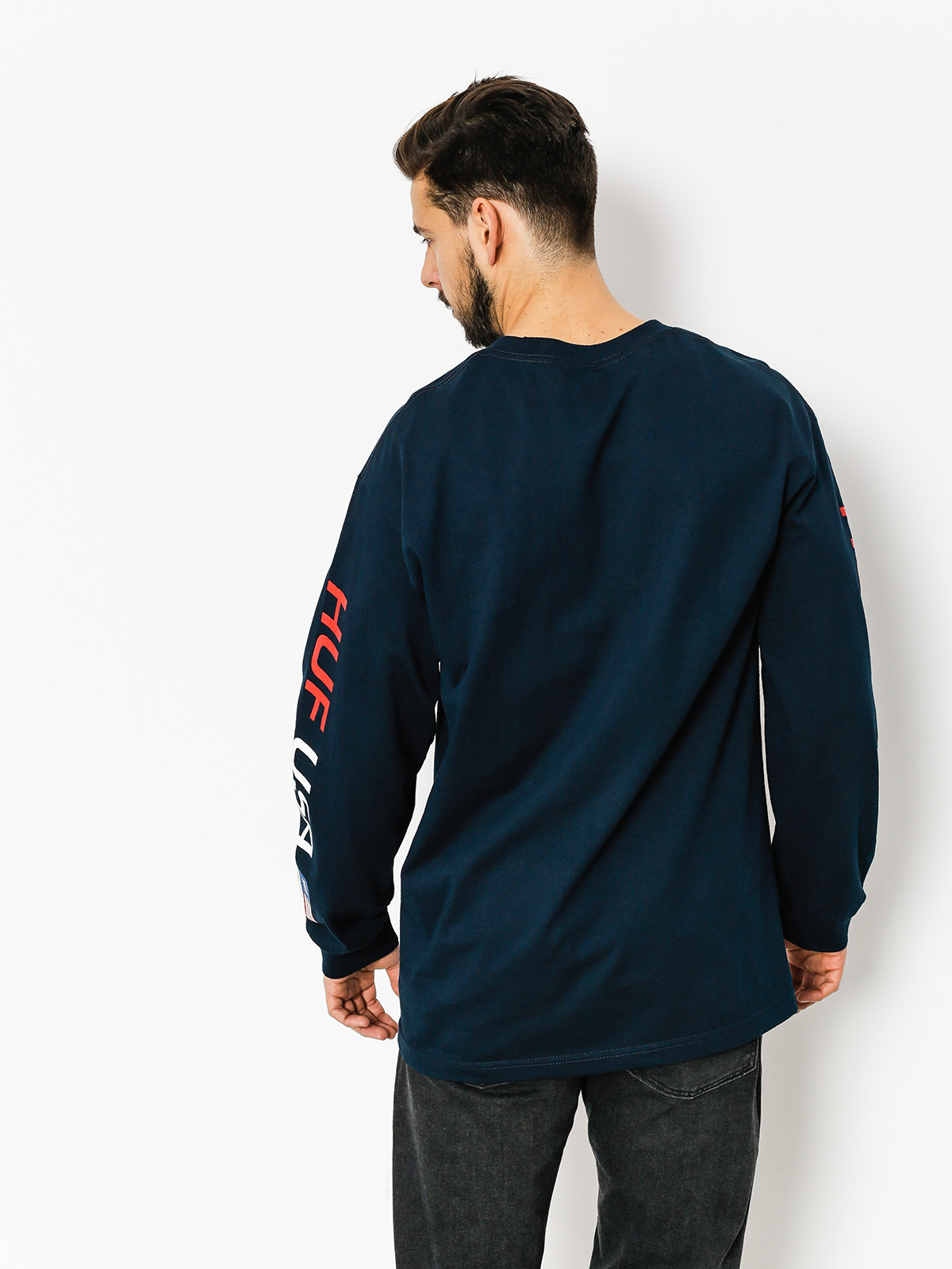 HUF Longsleeve Stadium Anthem (navy)