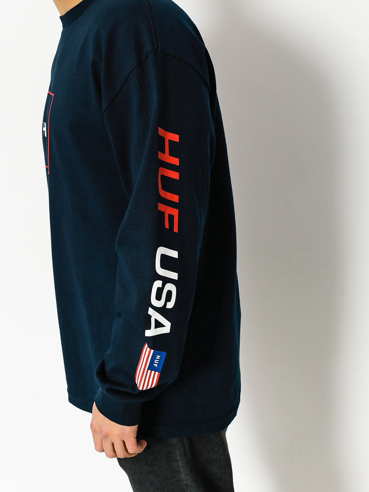 HUF Longsleeve Stadium Anthem (navy)
