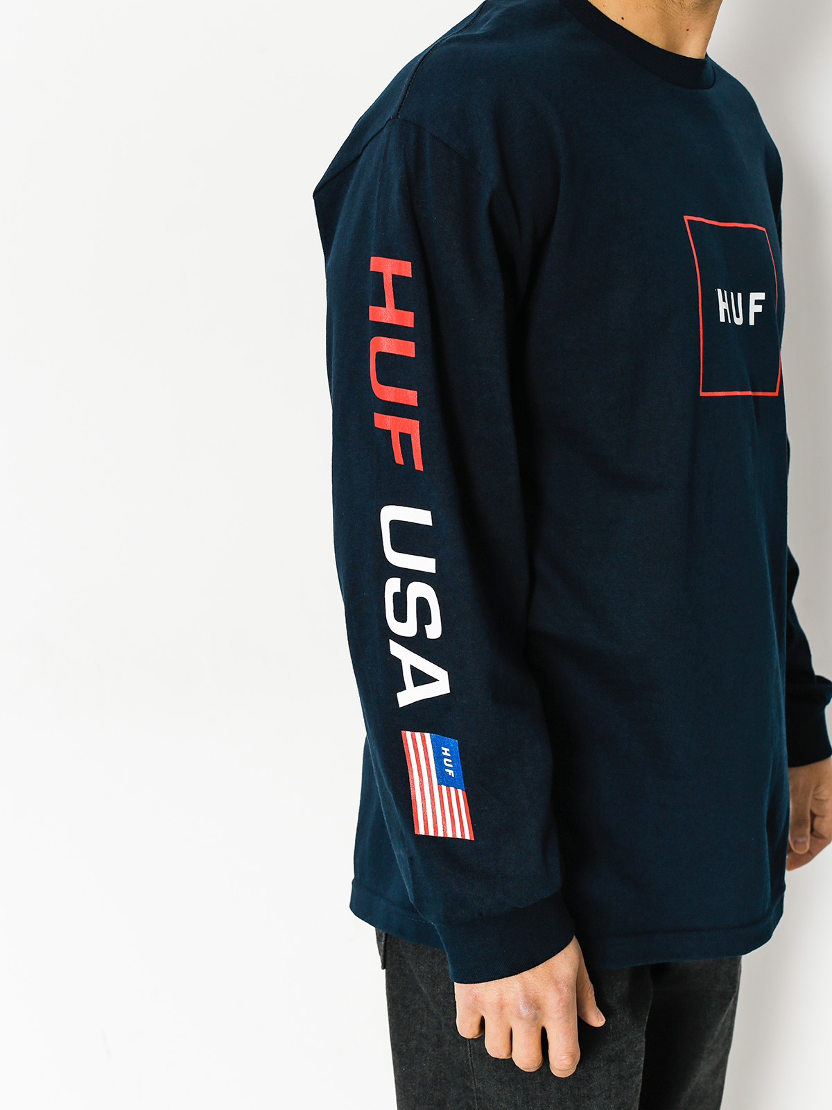 HUF Longsleeve Stadium Anthem (navy)