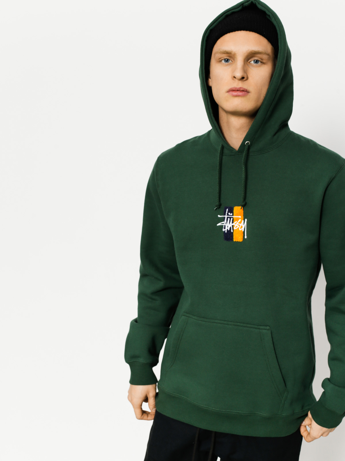 green stussy hoodie