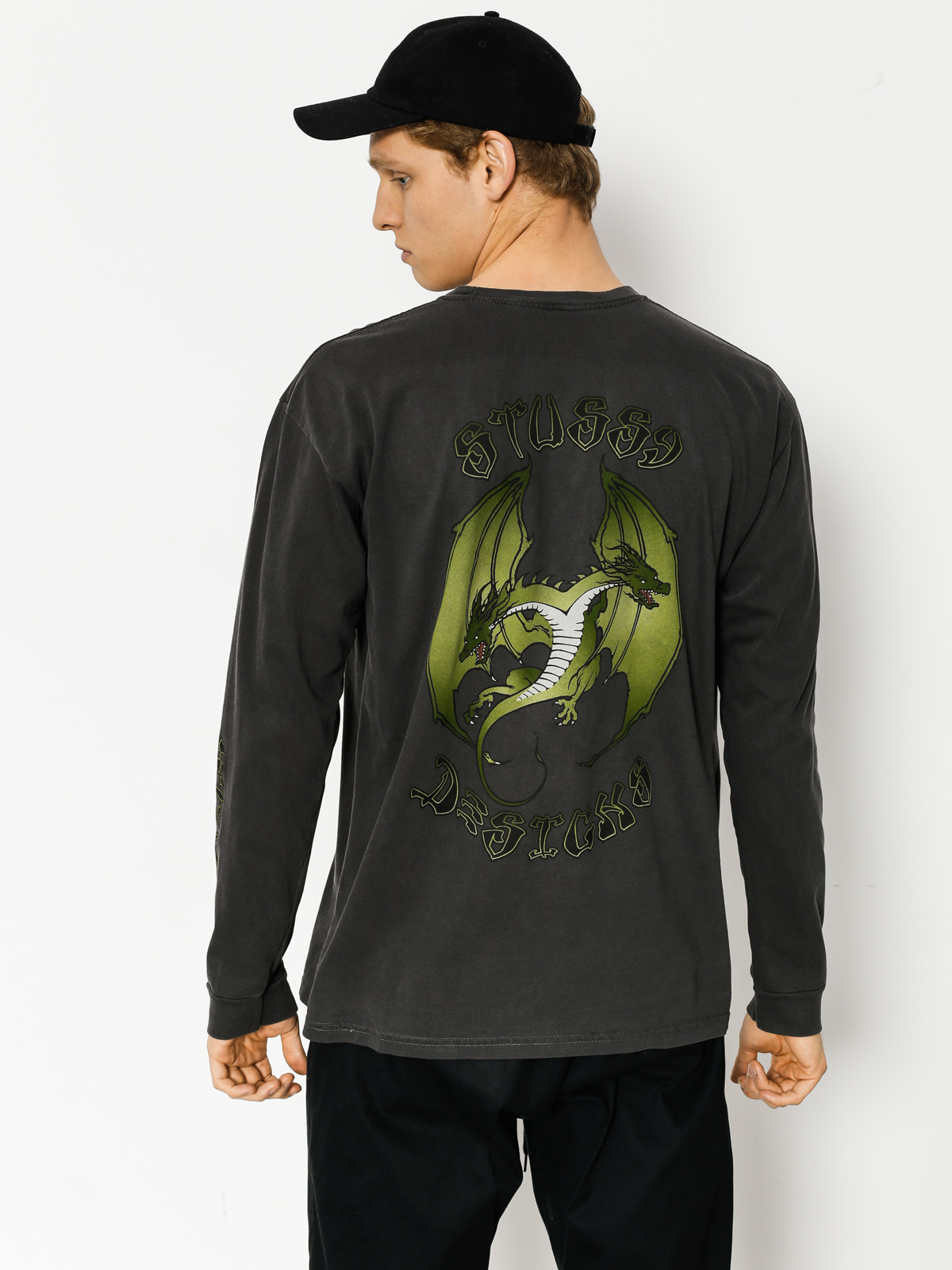 Stussy Longsleeve Double Dragon P Dyed Pkt (black)