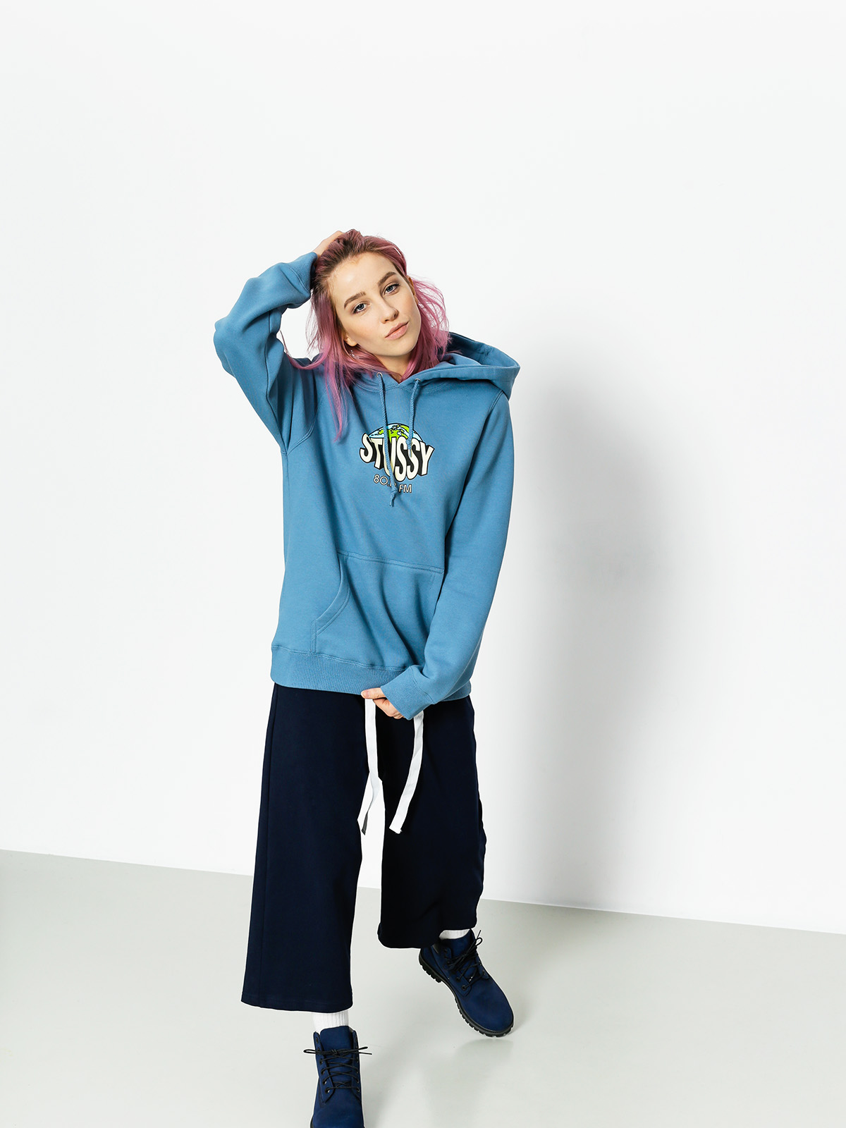 Stussy Hoodie 80 17 Fm HD Wmn (steel)