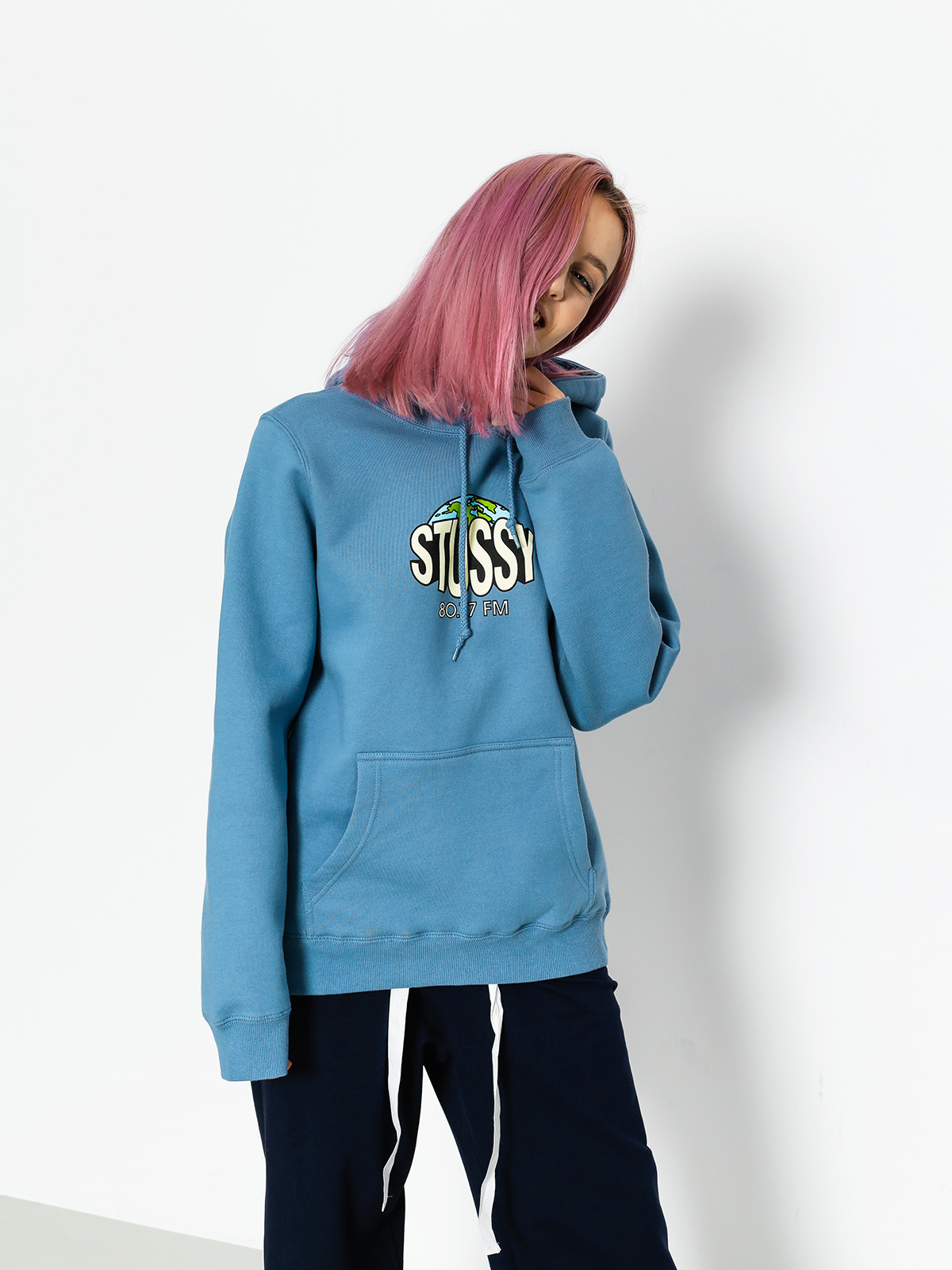Stussy Hoodie 80 17 Fm HD Wmn (steel)