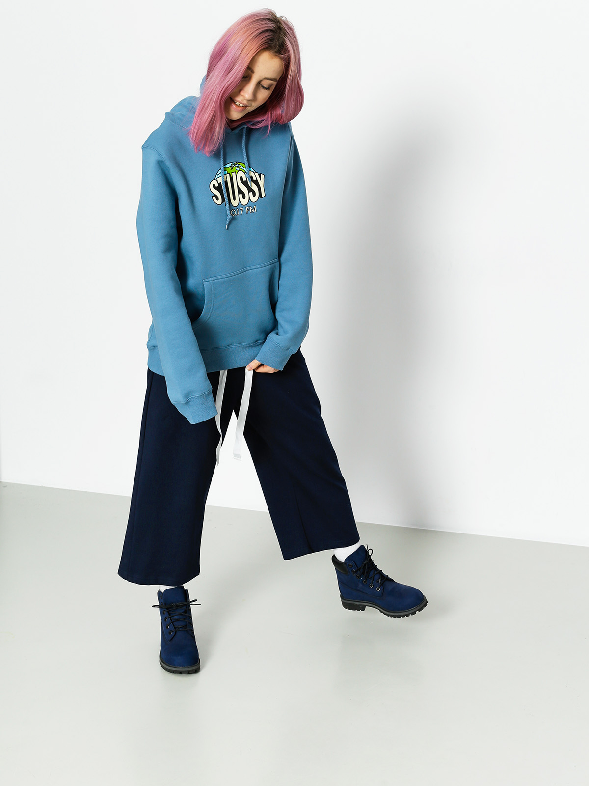 Stussy Hoodie 80 17 Fm HD Wmn (steel)