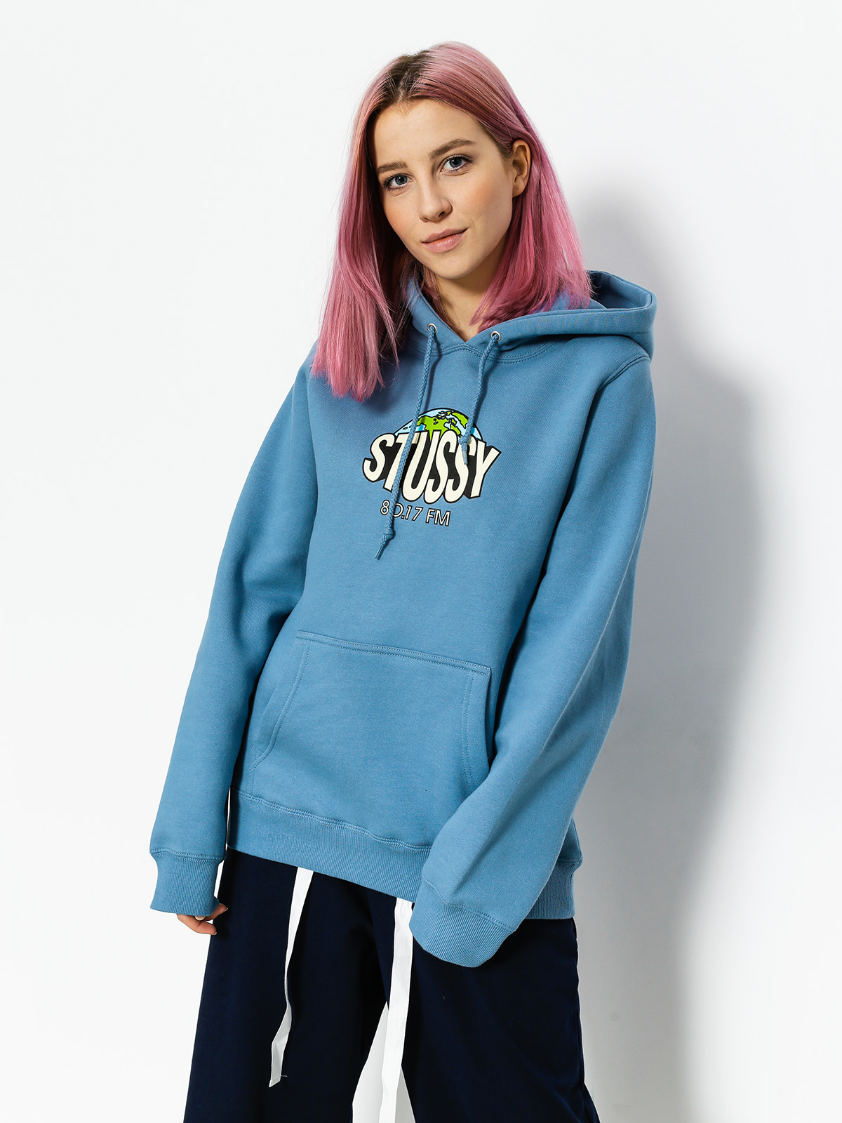 Stussy Hoodie 80 17 Fm HD Wmn (steel)