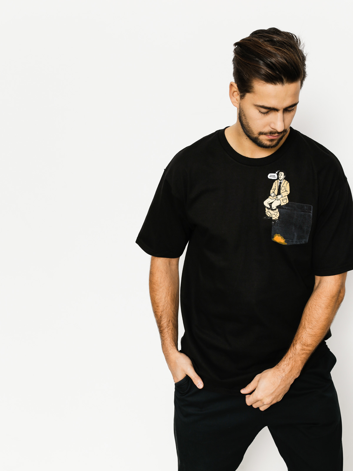 Skate Mental T-Shirt Upper Decker Pocket (black)