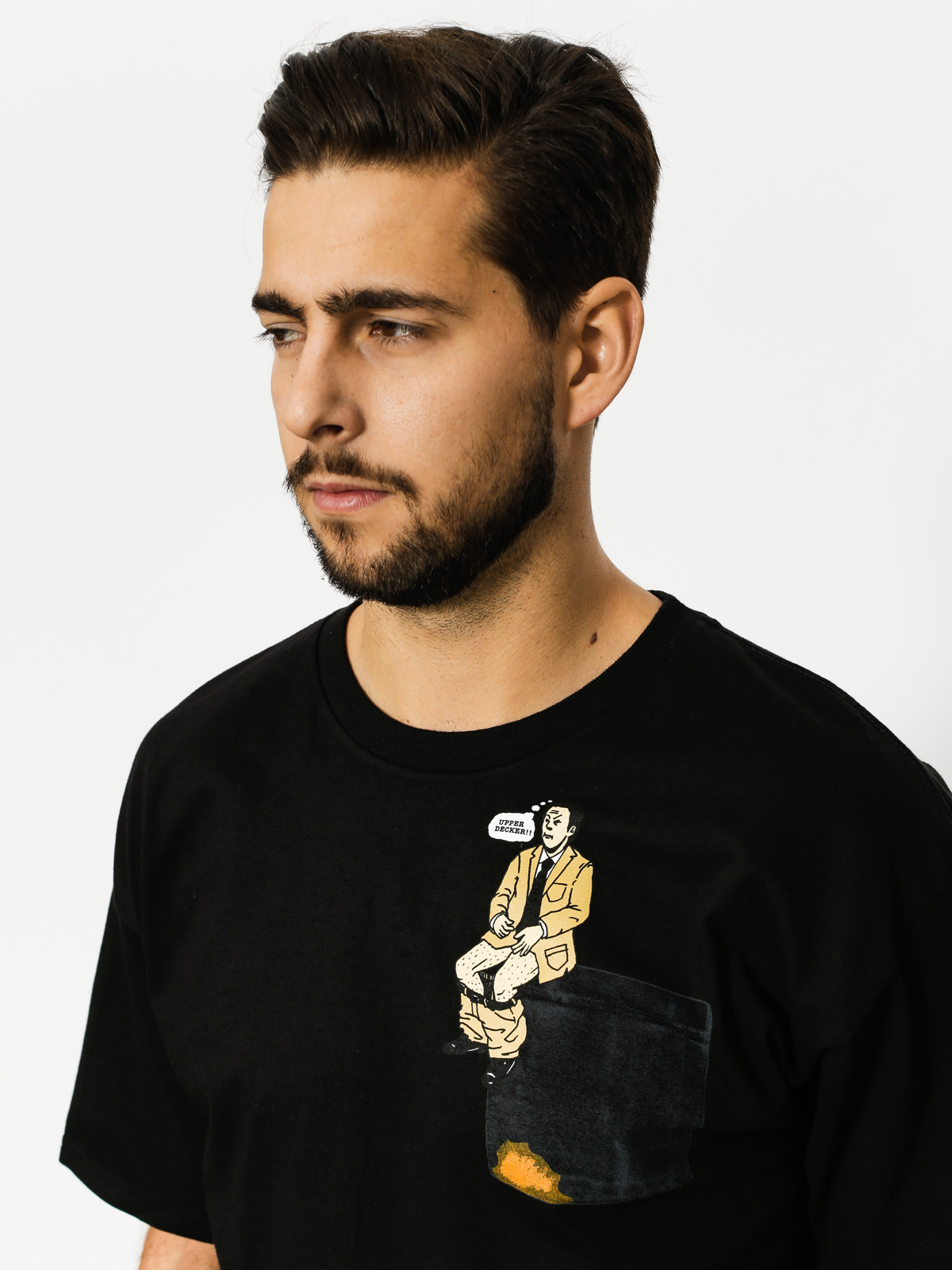 Skate Mental T-Shirt Upper Decker Pocket (black)