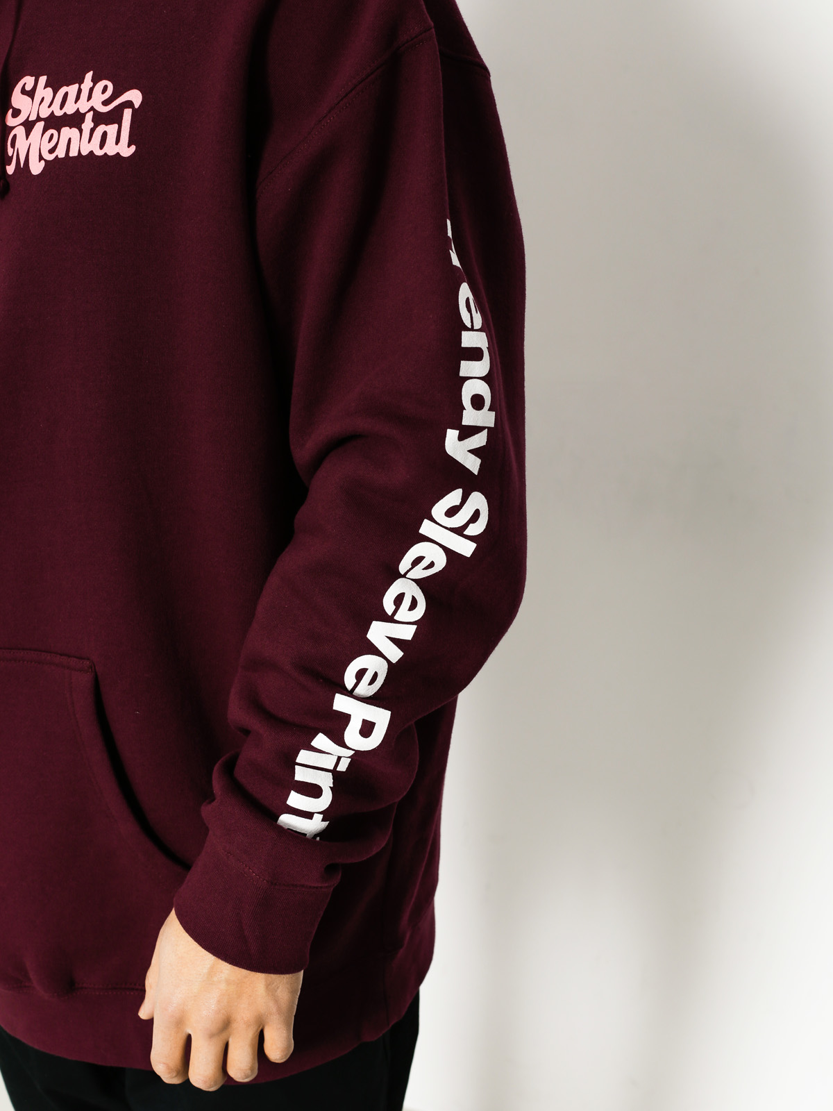 Skate Mental Hoodie Trendy Logo HD (burgundy)