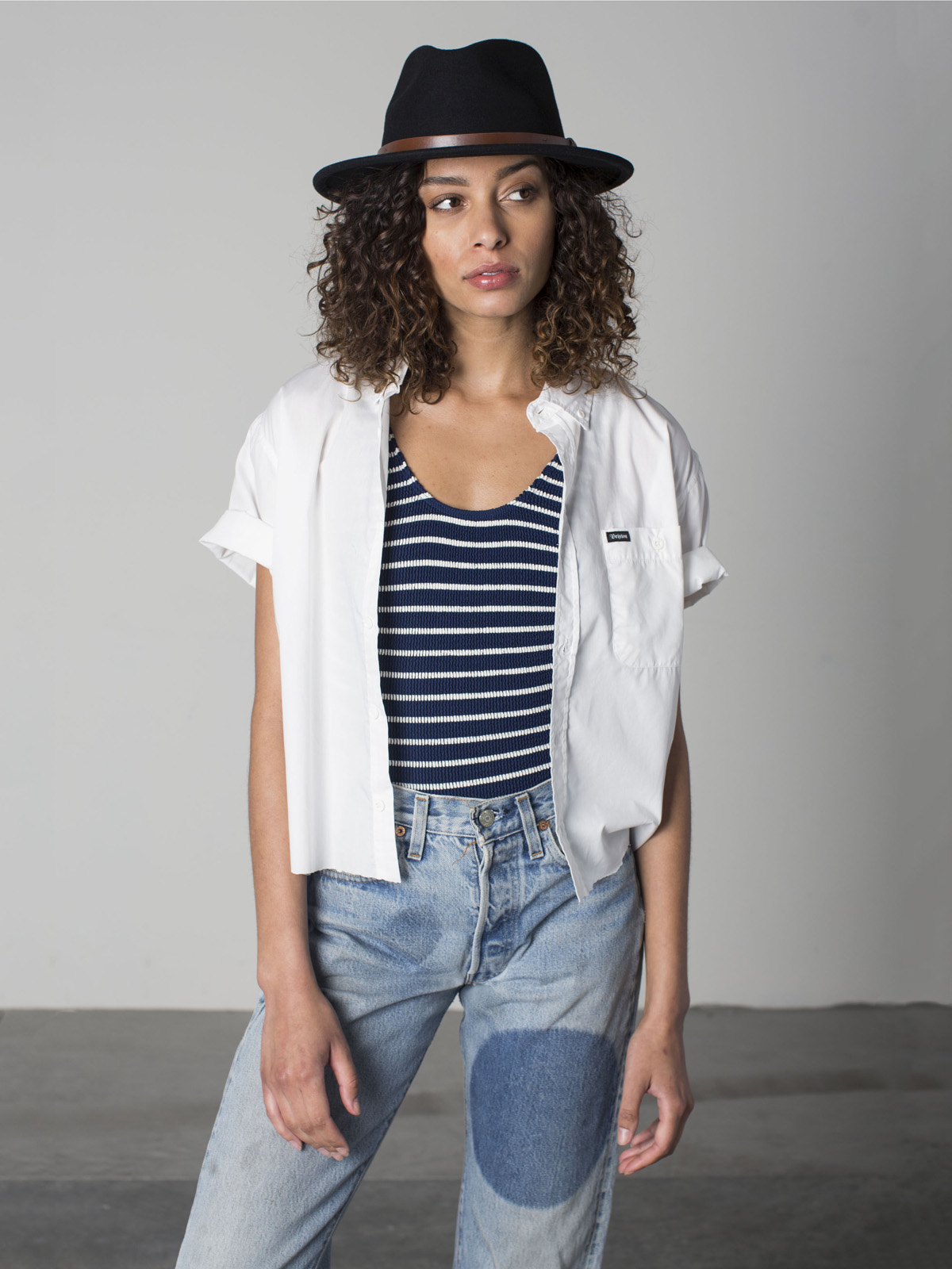 Brixton Hut Messer Fedora (black)