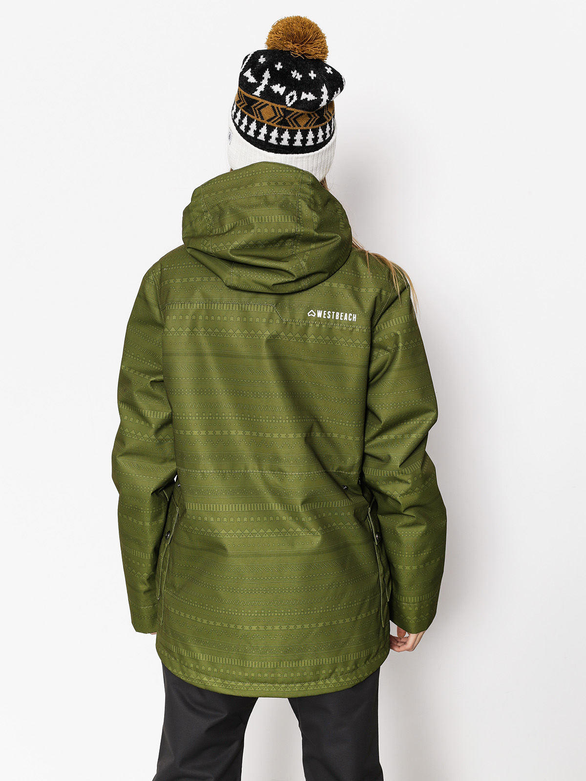 Womens Westbeach Snowboard jacket Crush Jacket (combat green fairisle)