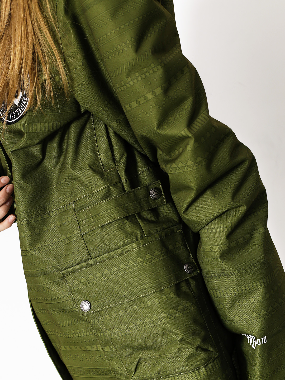 Womens Westbeach Snowboard jacket Crush Jacket (combat green fairisle)