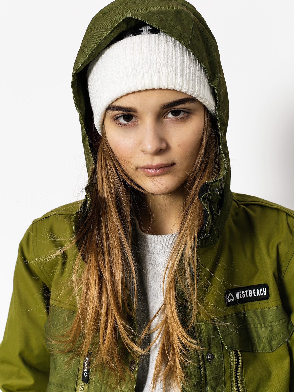 Damen Westbeach Snowboardjacke Waltz Jacket (combat green fairisle)