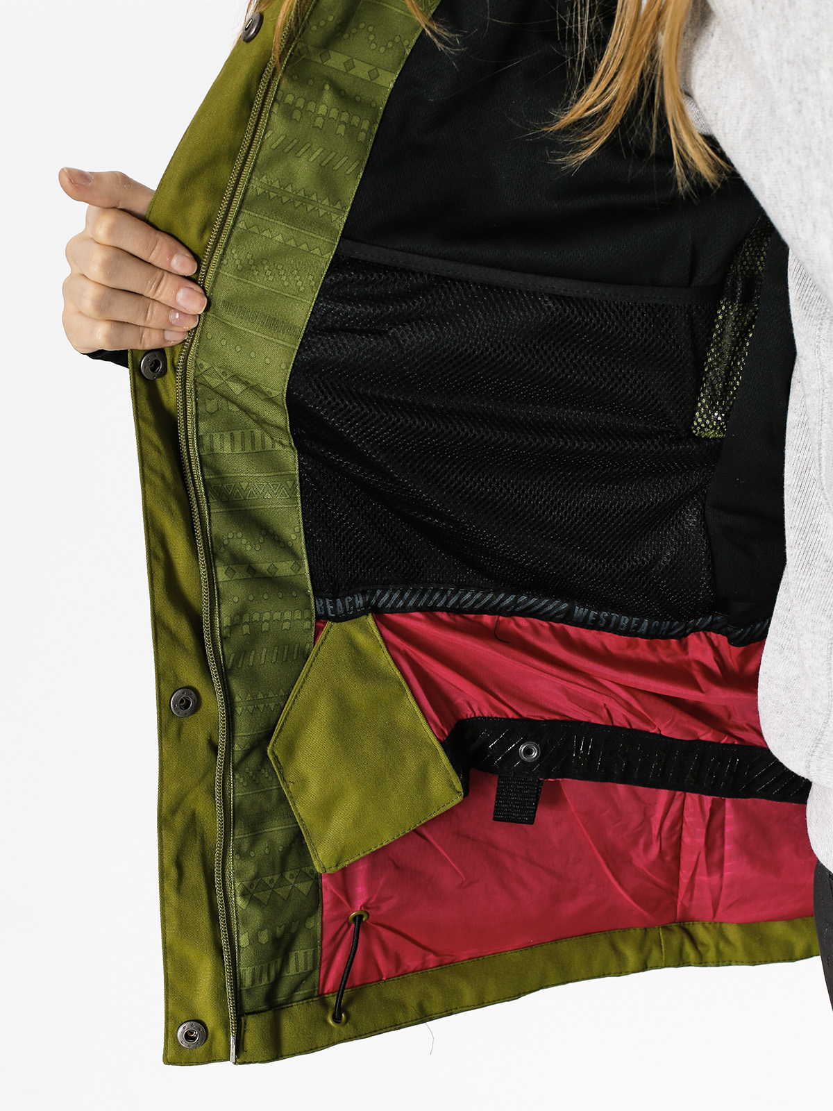 Damen Westbeach Snowboardjacke Waltz Jacket (combat green fairisle)