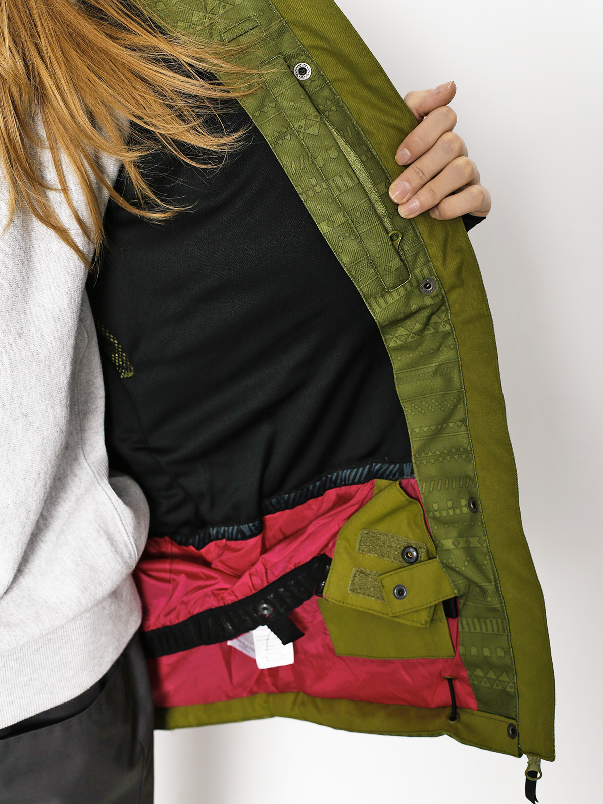 Damen Westbeach Snowboardjacke Waltz Jacket (combat green fairisle)