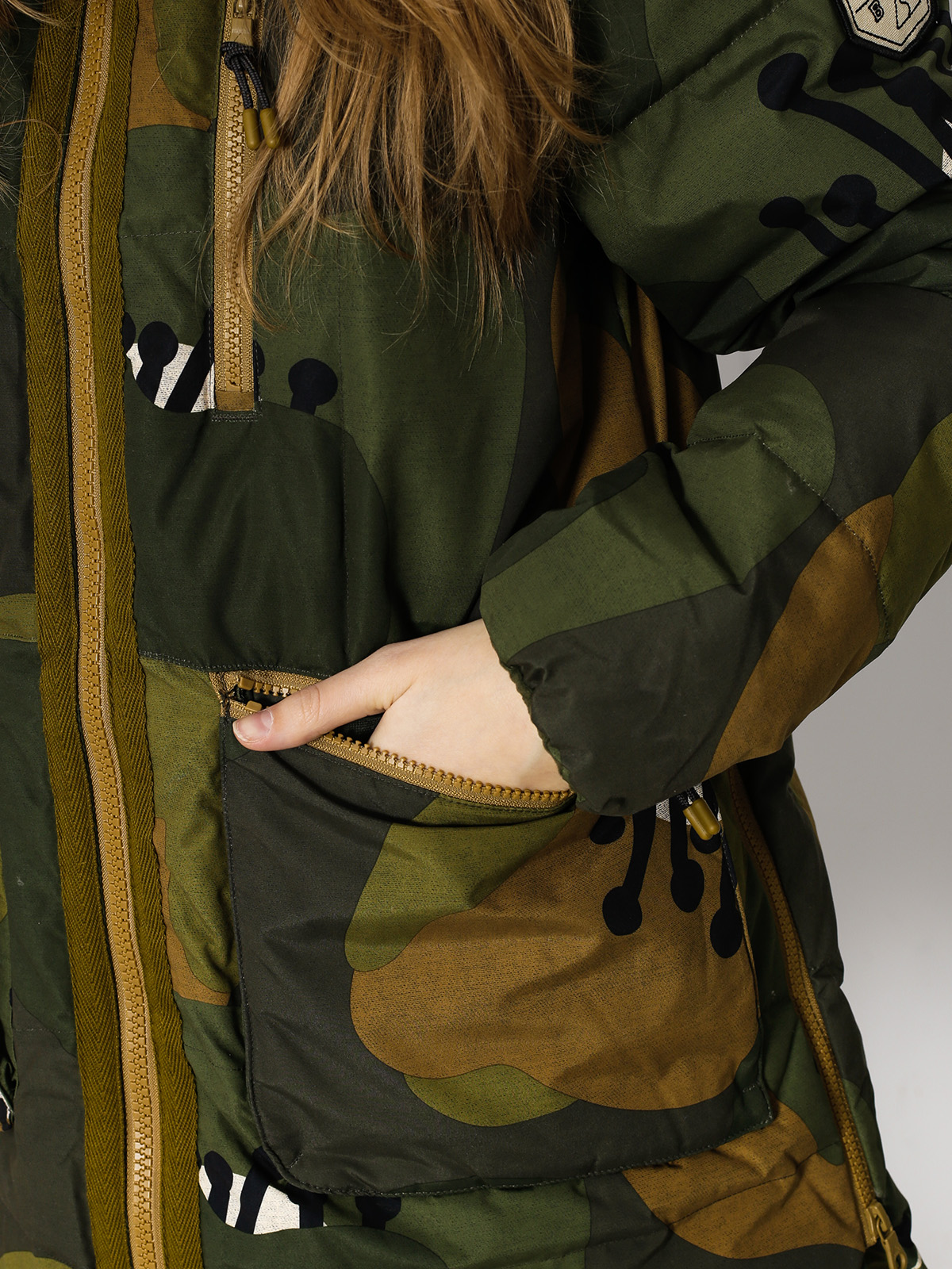 Womens Burton Snowboard jacket King Pine (forest poppyfield)