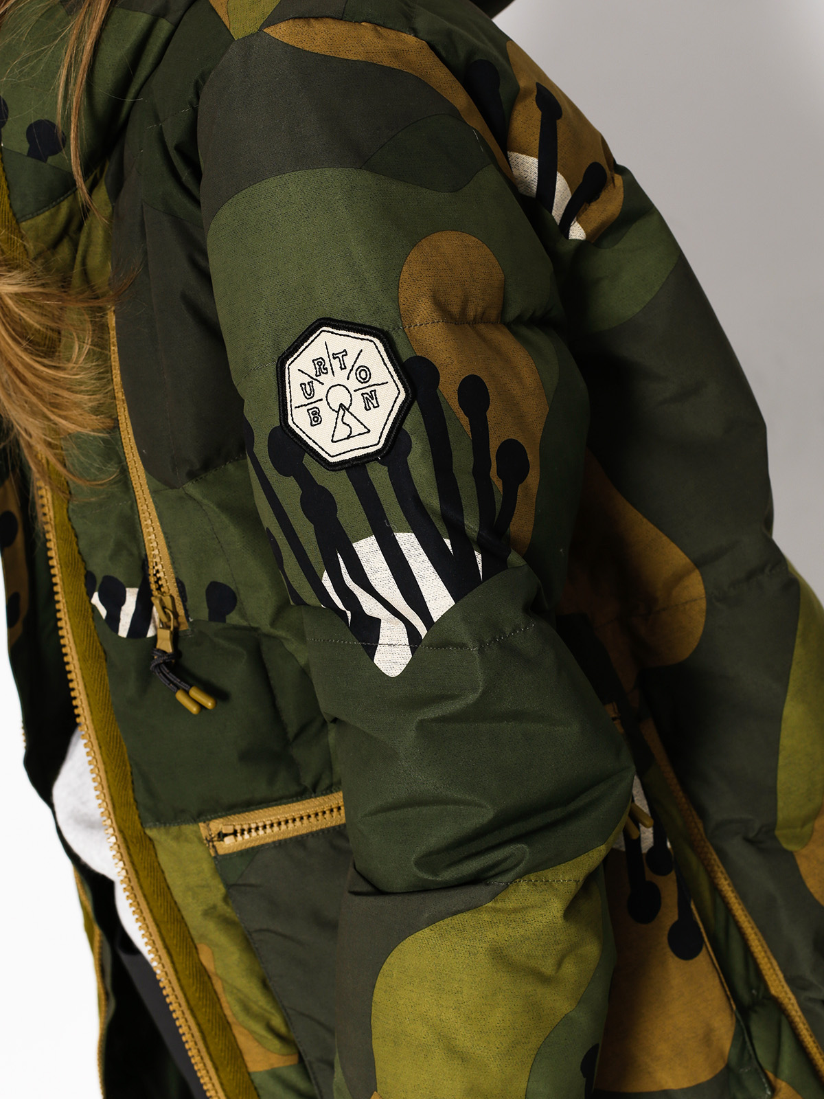 Womens Burton Snowboard jacket King Pine (forest poppyfield)