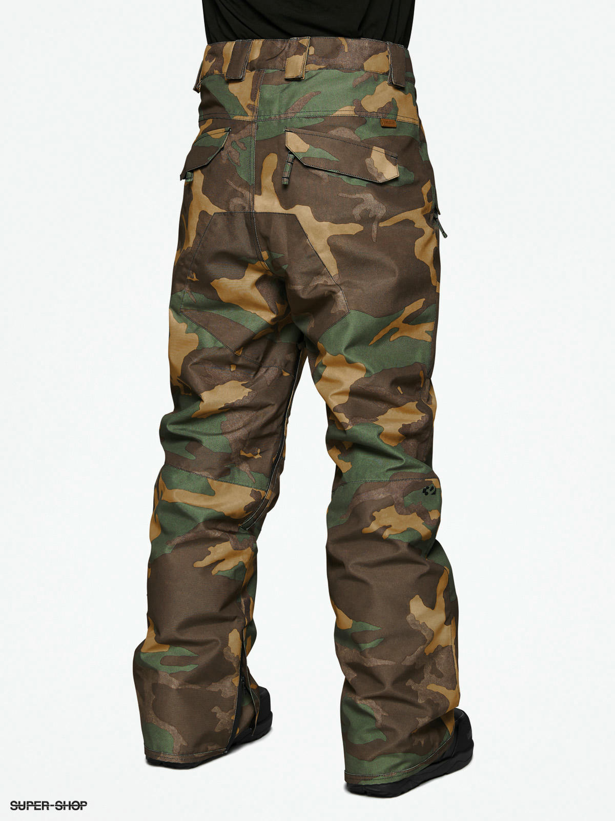 camo snowboarding overalls