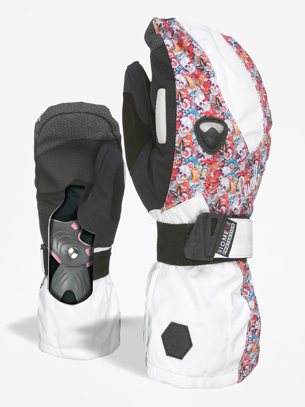 Level Handschuhe Butterfly Mitt Wmn (white red)