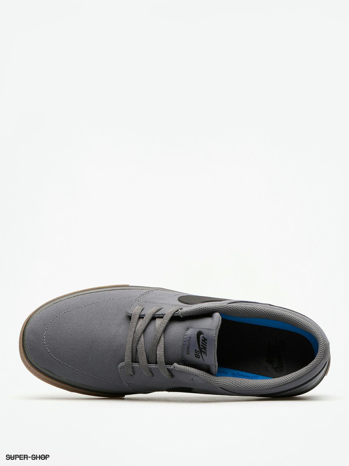 Nike sb portmore ii dark sales grey & gum canvas skate shoes