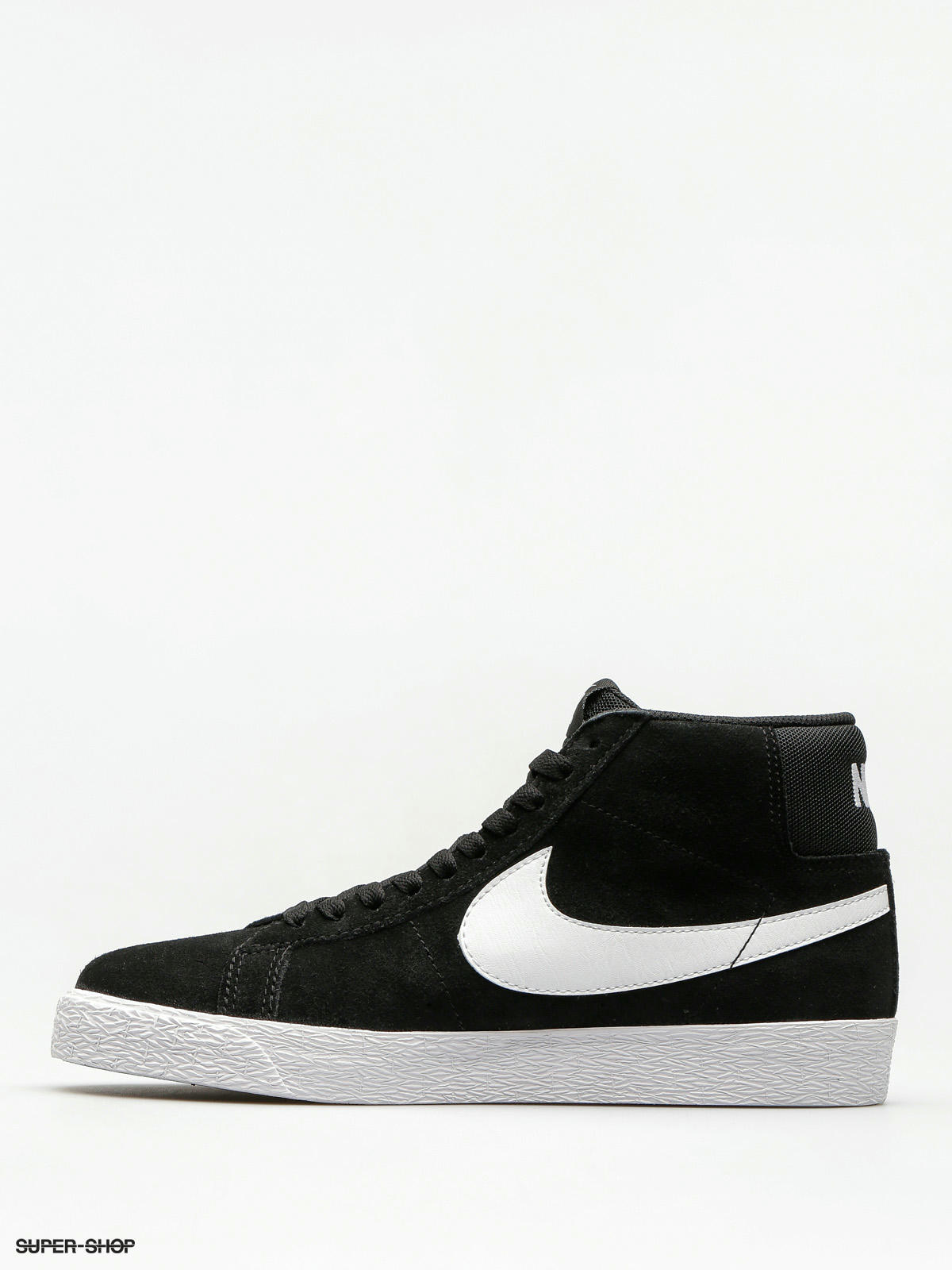 nike mid tops black and white