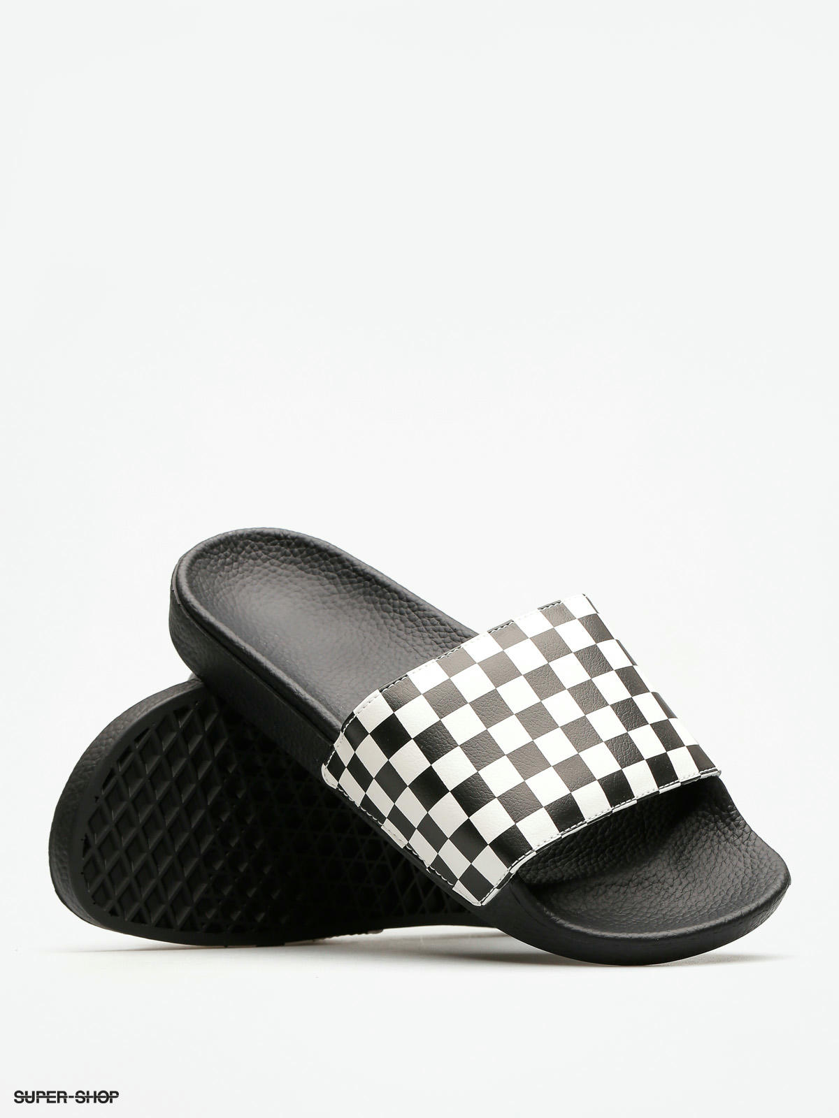 checkerboard slippers vans