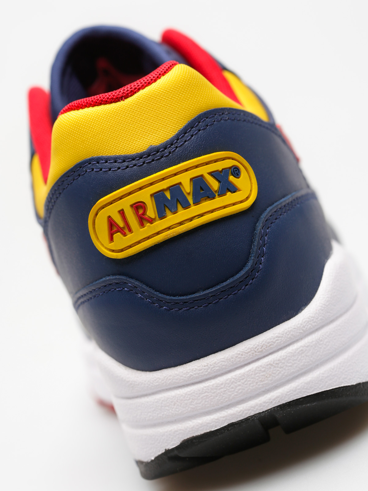 Nike Air Max 1 Premium Shoes (navy/gym red vivid sulfur white)
