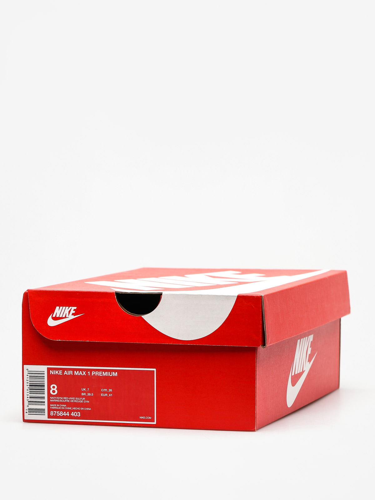Nike Air Max 1 Premium Shoes (navy/gym red vivid sulfur white)