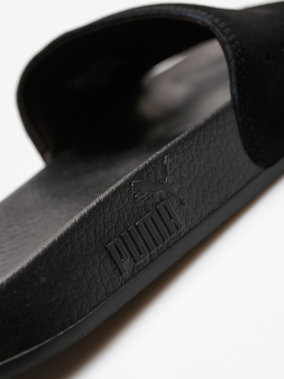 puma gray suede flip flops