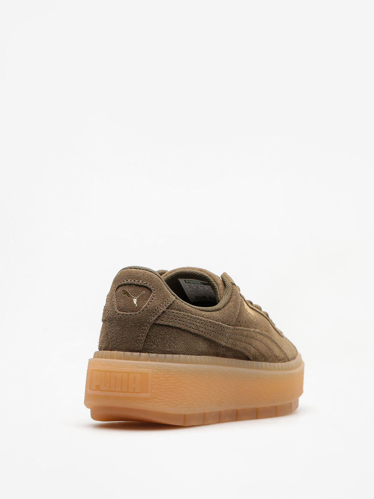 puma platform trace olive